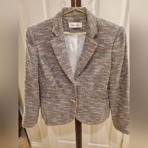 Calvin Klein Blazer with Metallic Thread Running Throughout